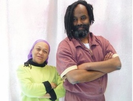 Pam Africa with Mumia Abu-Jamal following the latter&#039;s transfer from Pennsylvania&#039;s death row to the general prison population